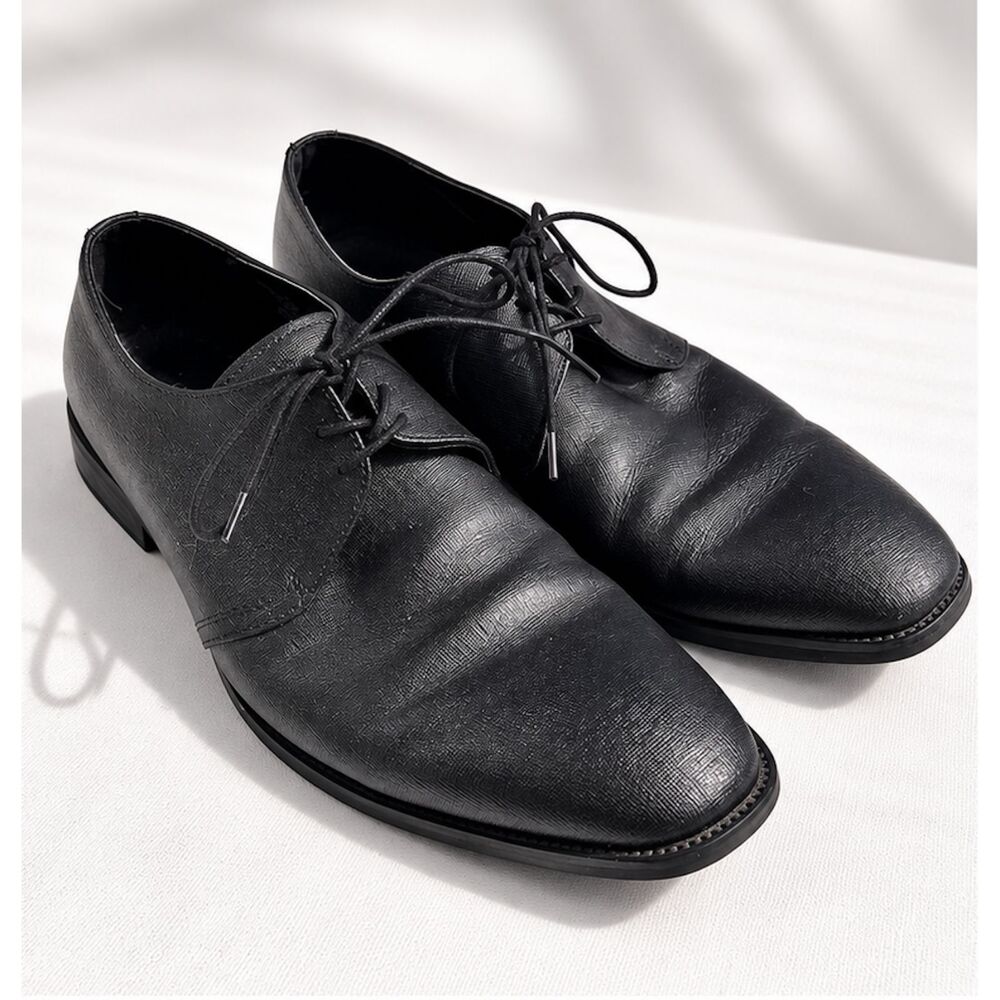 Kenneth Cole Reaction Rush Agent Derby Dress Shoes Men's 10.5M Black Leather